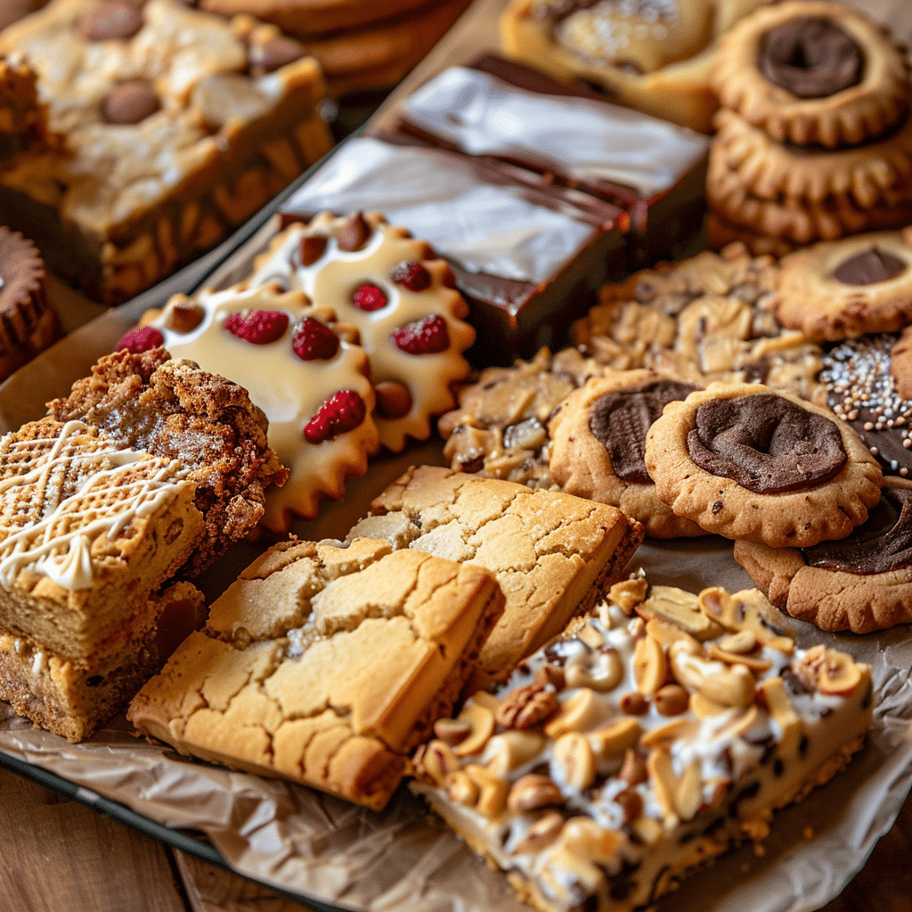 Homepage 19 u9124544528 Assorted cookies and dessert bars displayed on pa 6be4b42c e611 4513 807c 4dfa380b47b7 3
