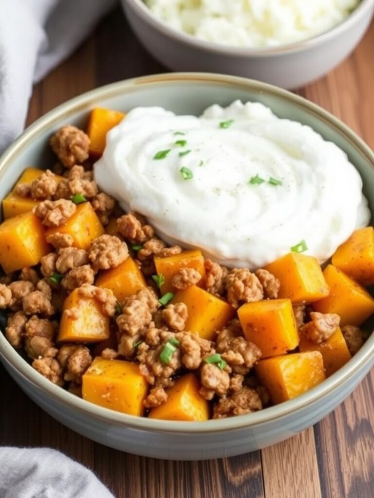 Roasted Butternut Squash with Ground Turkey Recipe