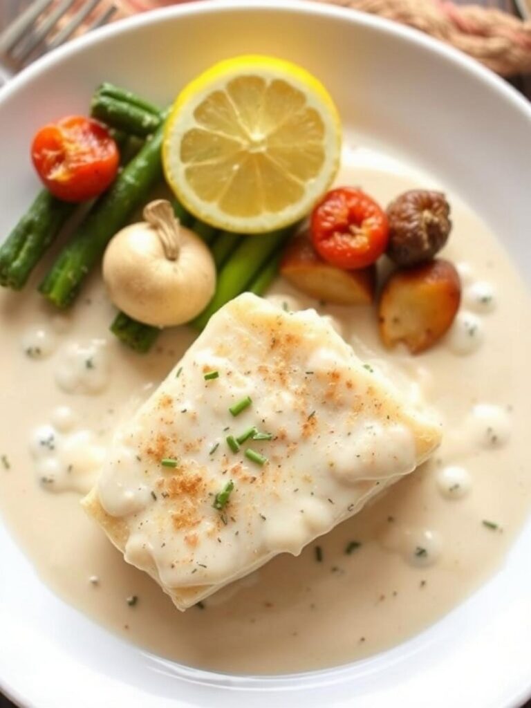 Quick Baked Cod In Lemon Cream Sauce Dinner