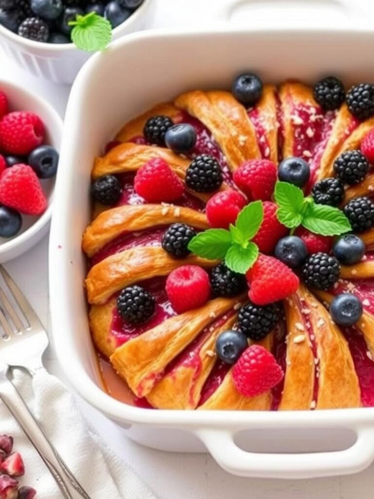 Quick Berry Croissant Breakfast Bake Recipe