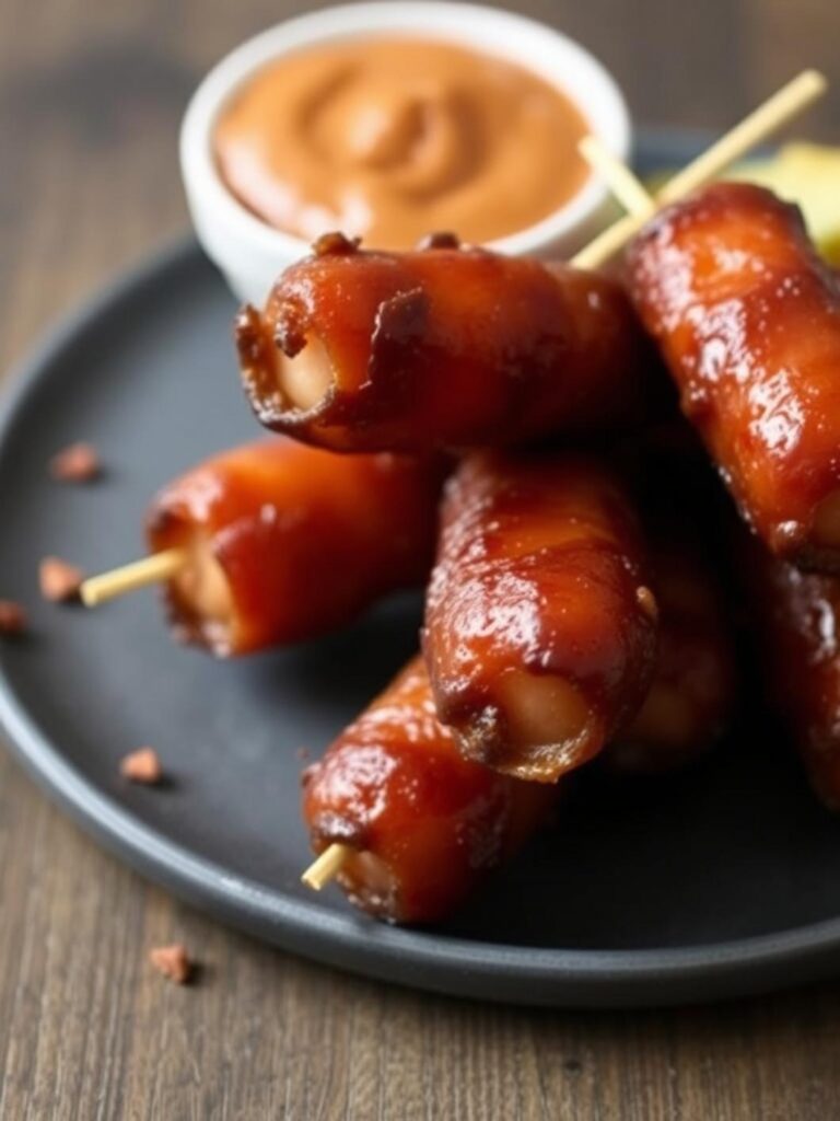 Simple Brown Sugar Bacon Smokies Appetizer