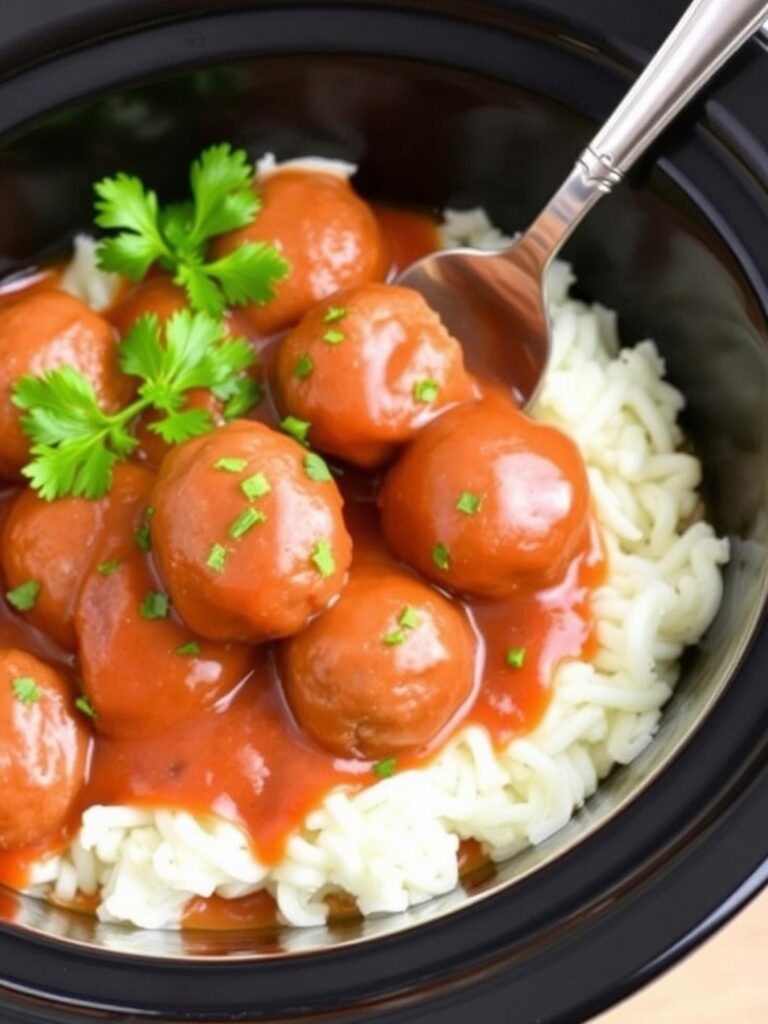 Easy Classic Crockpot Cocktail Meatballs