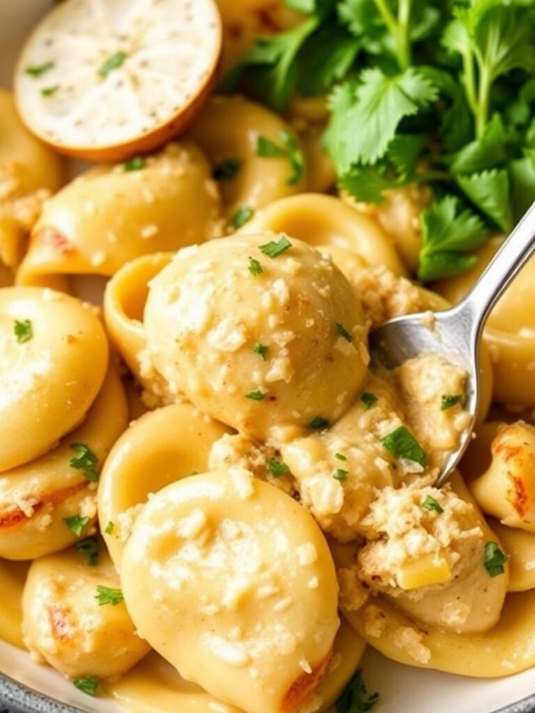 Easy Garlic Parmesan Chicken Tortellini Recipe
