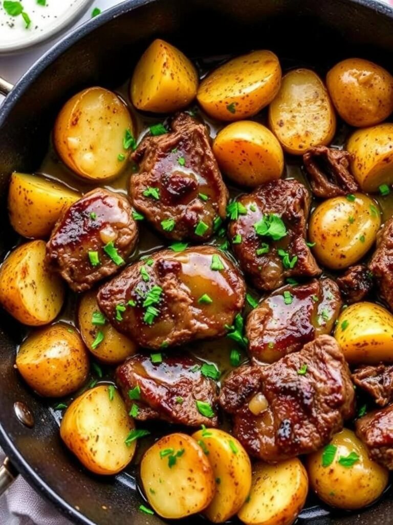 Easy Garlic Butter Steak And Potatoes Skillet