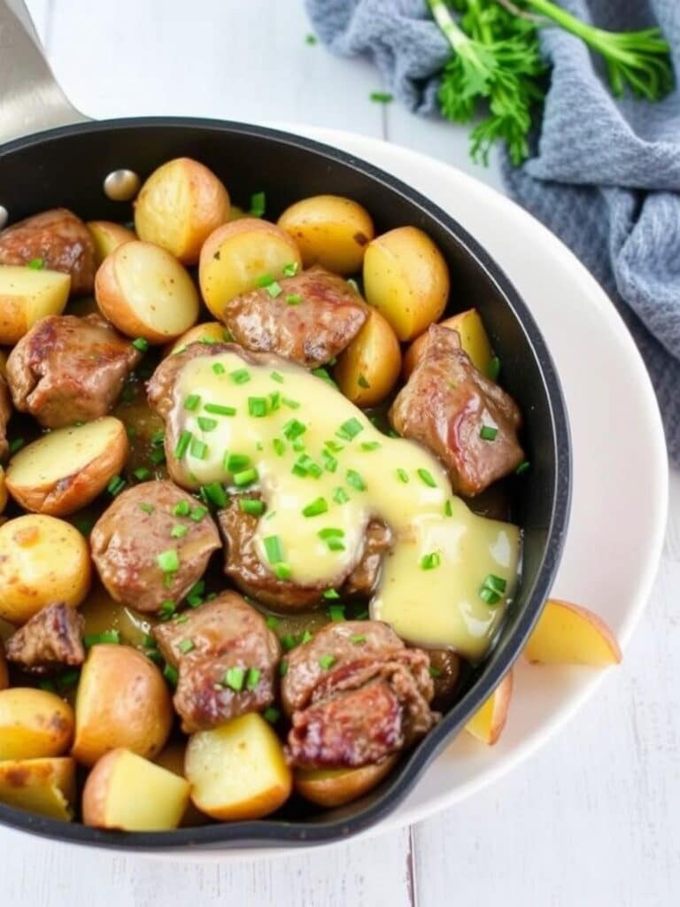 Easy Garlic Butter Steak And Potatoes Skillet