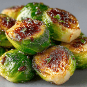 Best Honey Garlic Roasted Brussels Sprouts Recipe 2 u9124544528 A close up high angle shot showcasing a pilestack 26330be1 15d4 425a 87c3 e2f8bf781294 3